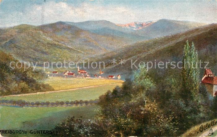 Verlag Tucks Oilette Nr. 601 B Freiburg im Breisgau Günterstal