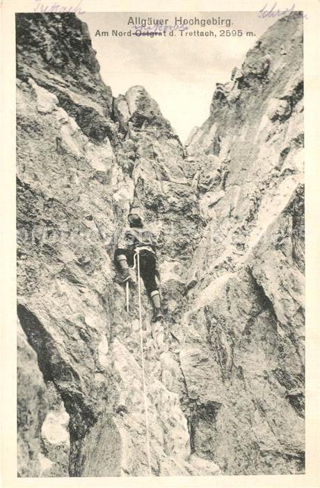 Klettern Bergsteigen Nord-Ostgrat Trettach