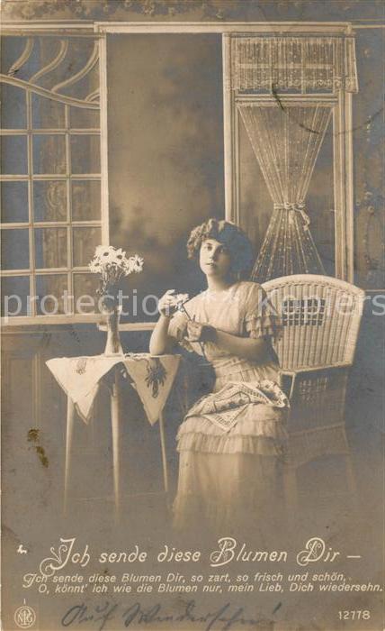 Foto NPG Nr. 12778 Poesie Ich sende diese Blumen Dir