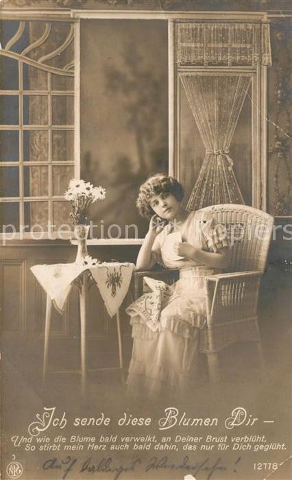 Foto NPG Nr. 12778 Poesie Ich sende diese Blumen Dir