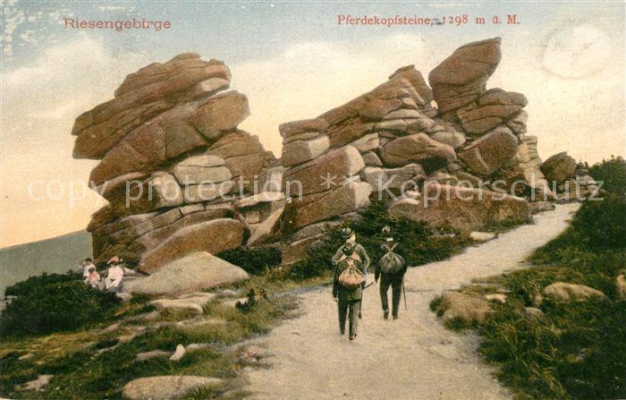 Wandern Riesengebirge Pferdekopfsteine