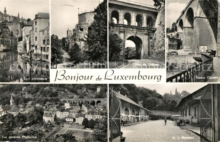 LUXEMBOURG Luxemburg Coin pittoresque Viaduc-Clausen Pfaffenthal Rochers-du-Boc