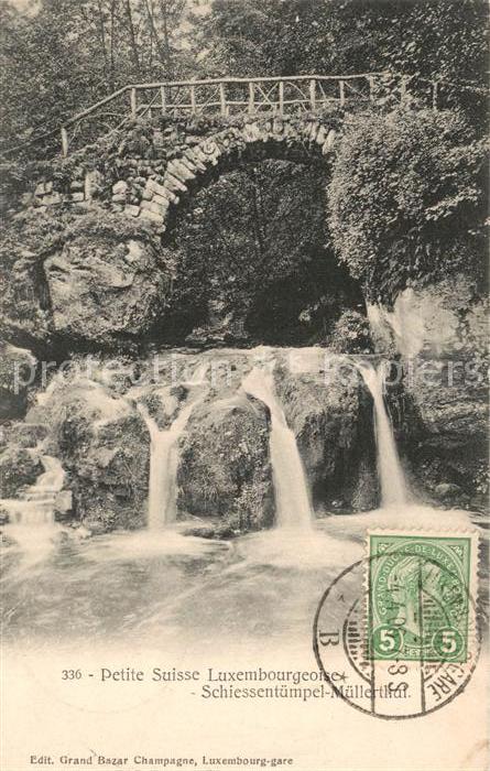 LUXEMBOURG Luxemburg Petite Suisse Schiessentuempel Muellerthal