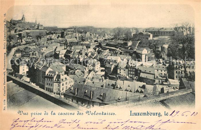 LUXEMBOURG  Luxemburg Vue prise de la caserne des Volontaires