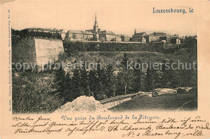 LUXEMBOURG  Luxemburg Vue prise du Boulevard de la Petrusse