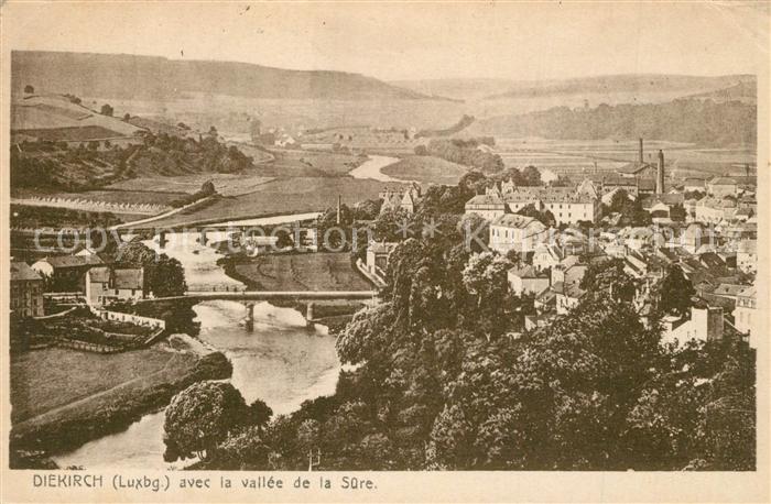 Diekirch Fliegeraufnahme avec la Vallee de la Sure