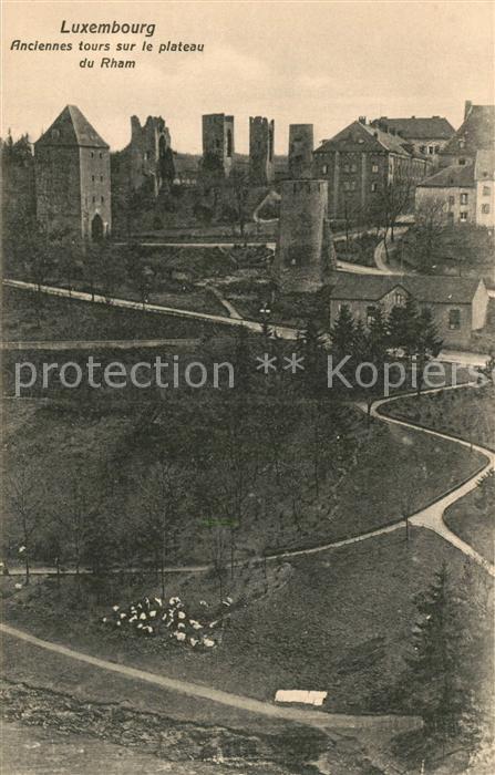 LUXEMBOURG  Luxemburg Anciennes tours sur le plateau du Rham