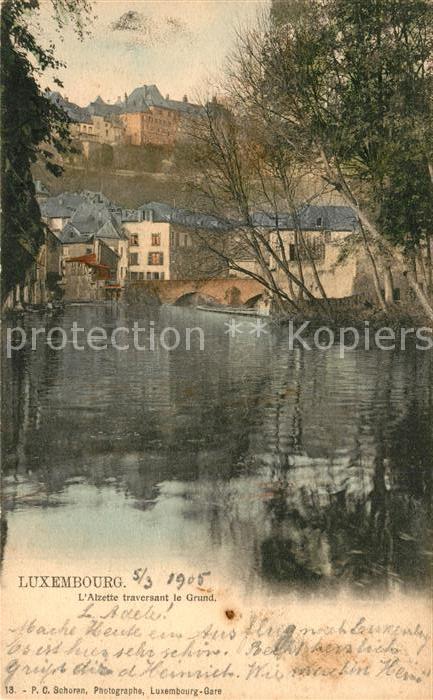 LUXEMBOURG  Luxemburg Alzette traversant le Grund