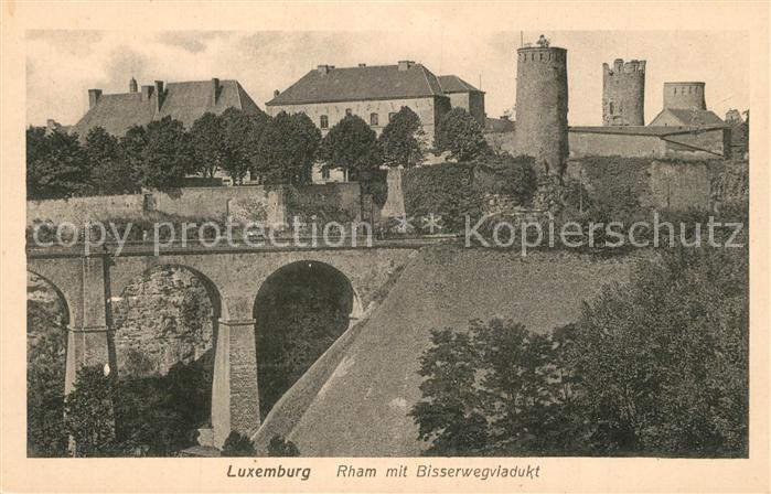 LUXEMBOURG  Luxemburg Rham mit Bisserwegviadukt