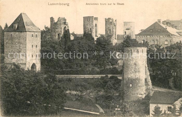 LUXEMBOURG  Luxemburg Anciennes tours sur le Rham
