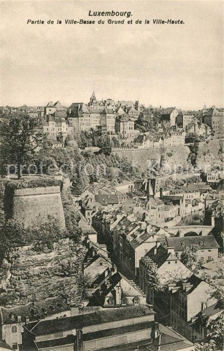 LUXEMBOURG Luxemburg Ville basse du Grund et Ville-Haute
