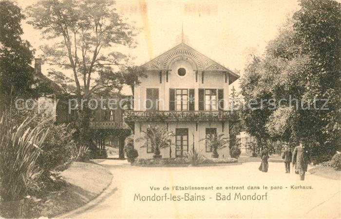 Mondorf-les-Bains Etablissement en entrand dans le Parc Kurhaus