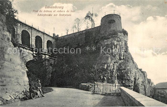 LUXEMBOURG  Luxemburg Pont du Chateau et rochers du boc