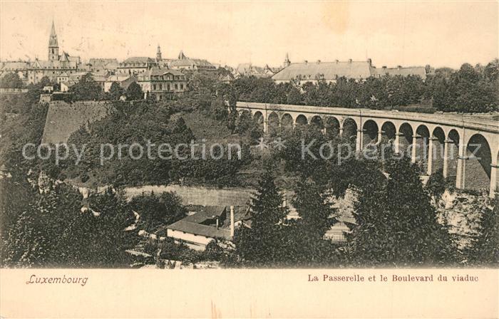 LUXEMBOURG  Luxemburg Passerelle et le Boulevard du Viaduc
