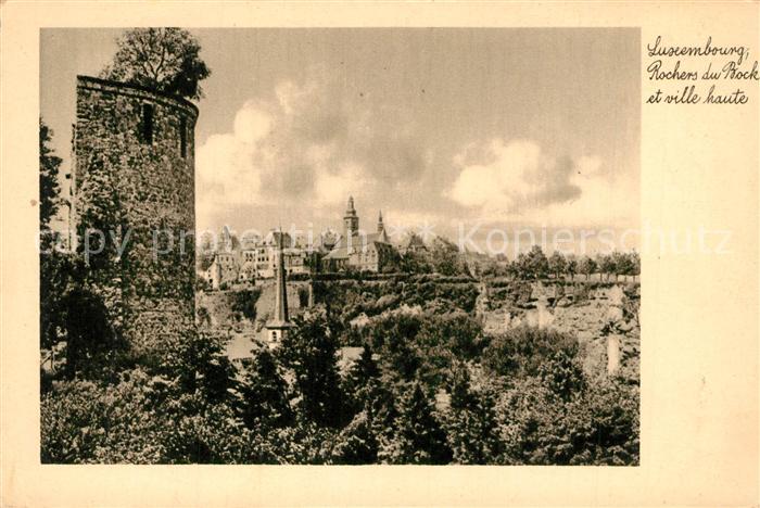 LUXEMBOURG  Luxemburg Rochrs du Bock et ville haute