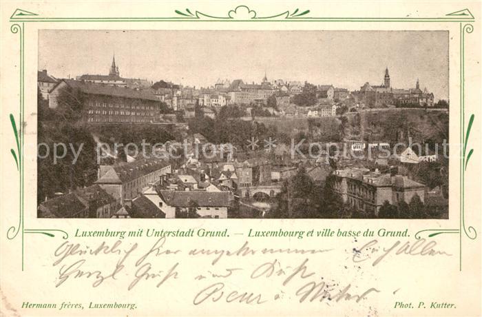 LUXEMBOURG  Luxemburg mit Unterstadt Grund