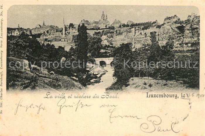 LUXEMBOURG  Luxemburg La Ville et rochers du Bock