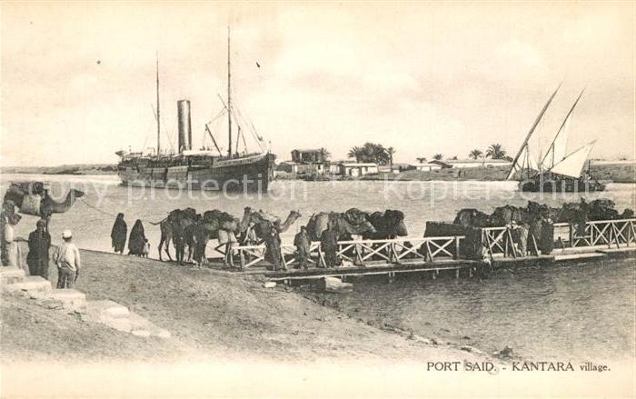 Port Said Kantara Dorf Kamele Anleger
