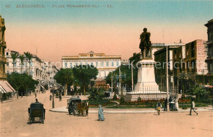 Alexandria Alexandrie Aegypten Denkmal Place Mohammed Ali