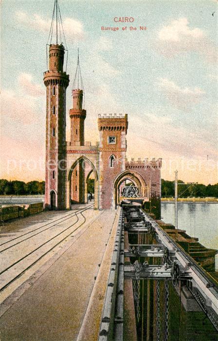 Cairo Egypt Staumauer ueber dem Nil