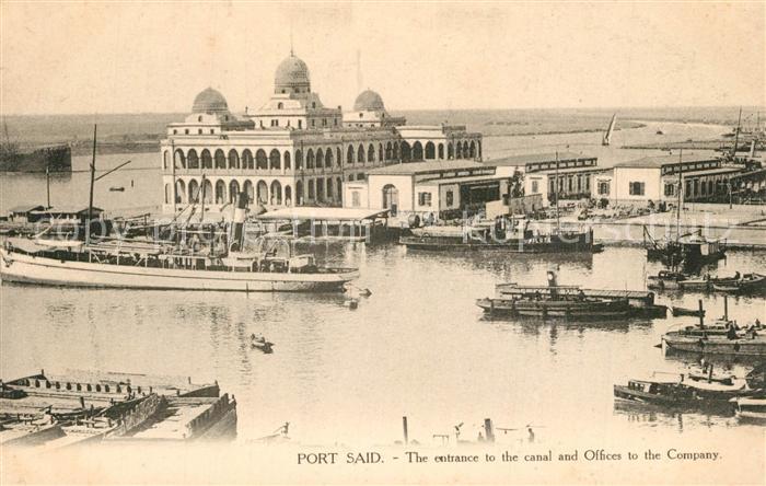 Port Said Buero der Kanal Gesellschaft Hafen