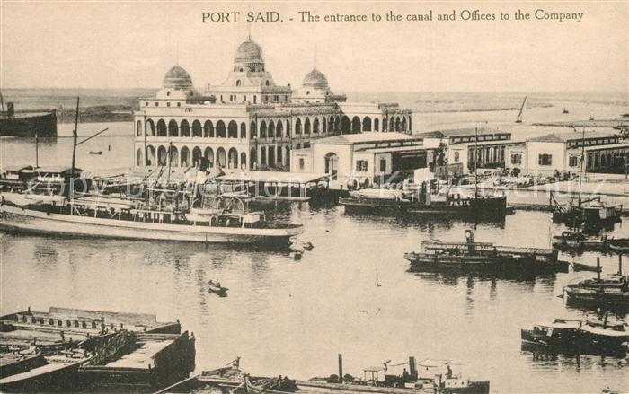 Port Said Buero der Kanal Gesellschaft Hafen Einfahrt