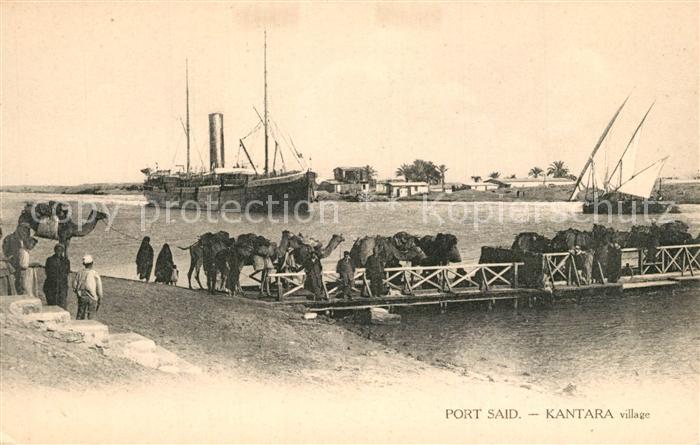 Kantara Faehre Kamele Frachtschiff