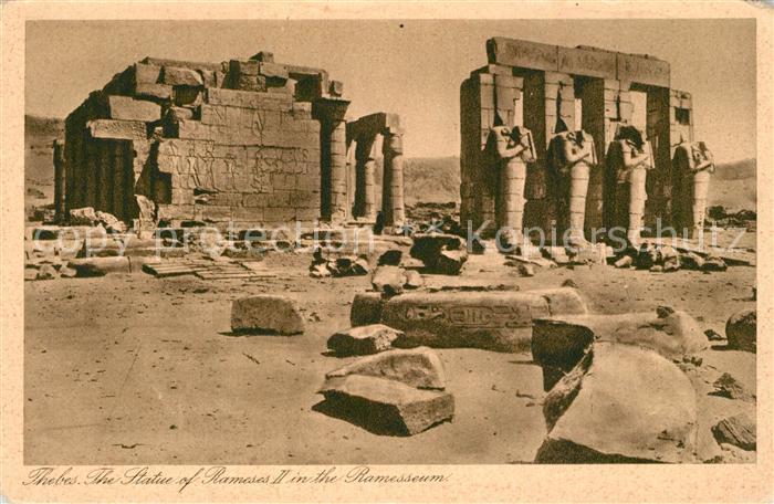 Thebes Aegypten Statue Ramses II Ramesseum