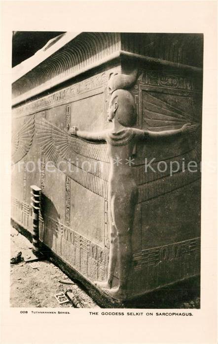 aegypten Tutankhamen Goddest Selkit on Sarcophacus