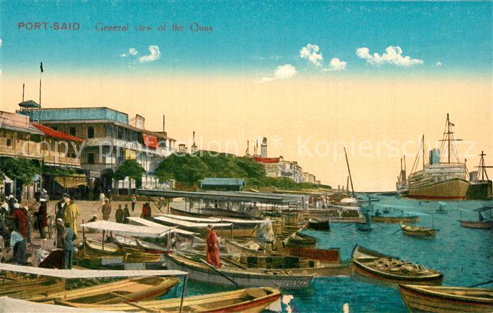 Port Said Panorama Hafen Ufer
