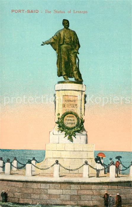 Port Said Statue Lesseps