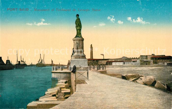 Port Said Monument Ferdinand  Lesseps Statue