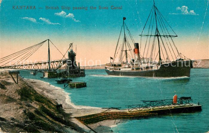 Kantara Britisches Schiff Suez Kanal