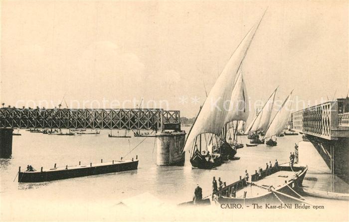 Cairo Egypt Kasr el Nil Bridge Segelboote