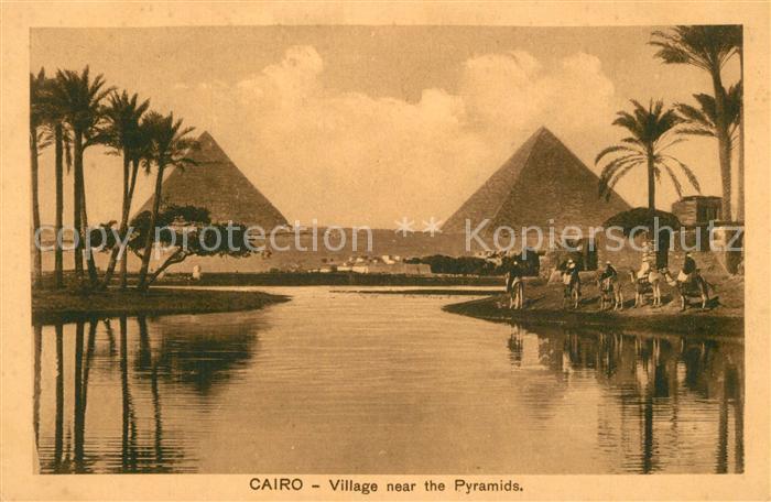 Cairo Egypt Dorf bei den Pyramiden