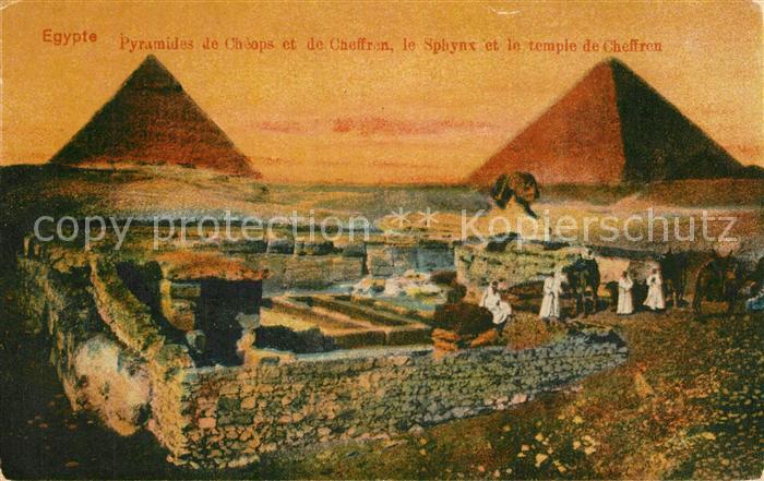 Egypte Pyramiden Cheops Cheffren Sphynx Tempel Cheffren