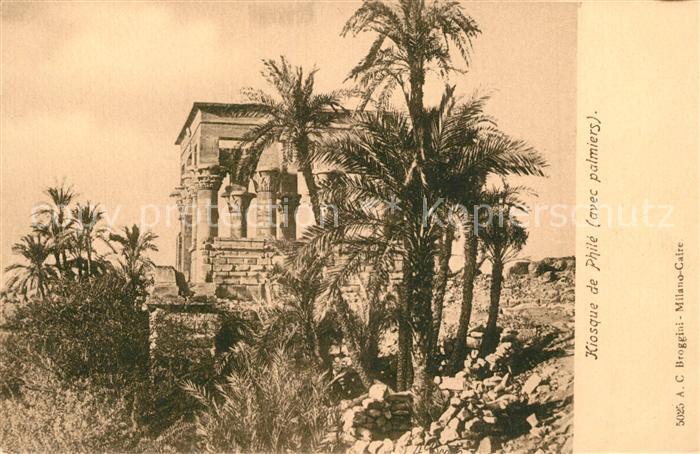 Philae Kiosque de Phile Palmiers