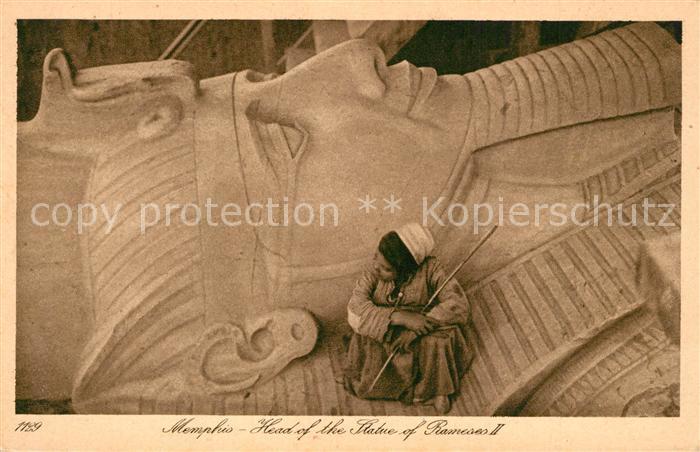 Memphis Aegypten Kopf Statue Ramses II