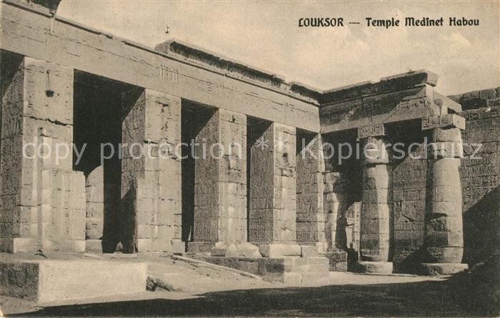 Louksor Luxor Louqsor Tempel Medinet Habou