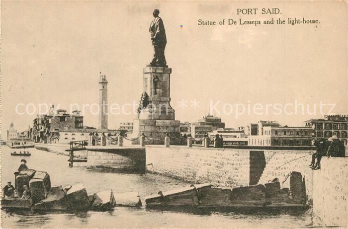 Port Said Statue Lesseps Light House