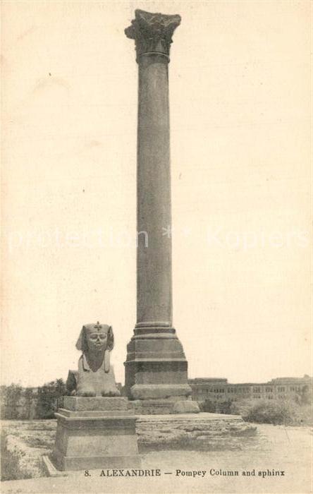 Alexandrie Alexandria Pompey Column Sphinx