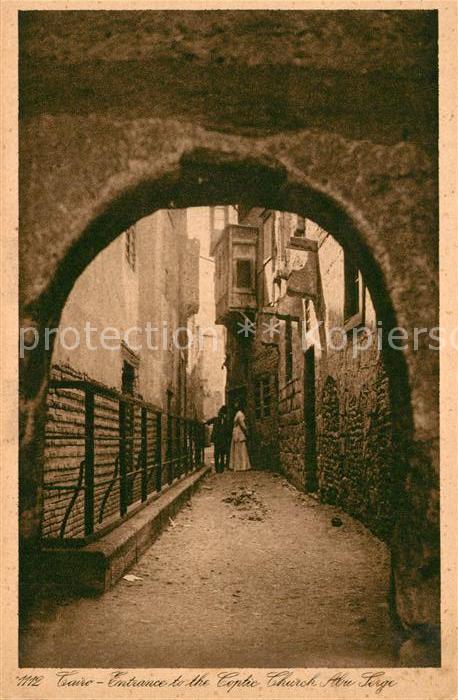 Cairo Egypt Eingang Coptic church Abu Serge