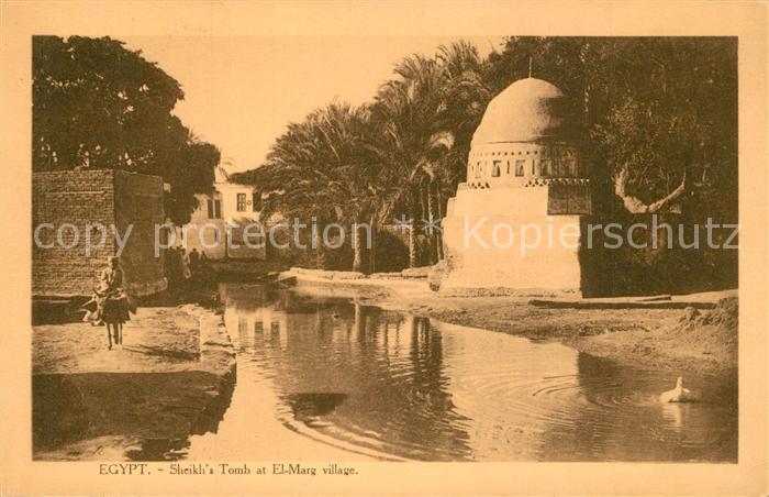 Egypte Sheiklis Grabstätte El Marg Dorf
