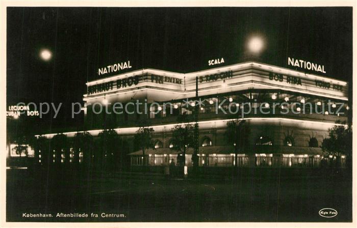 Kobenhavn Aftenbillede fra Centrum National Scala