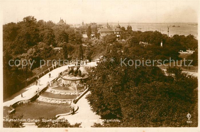 Kobenhavn Gefion Springvandel Langelinie