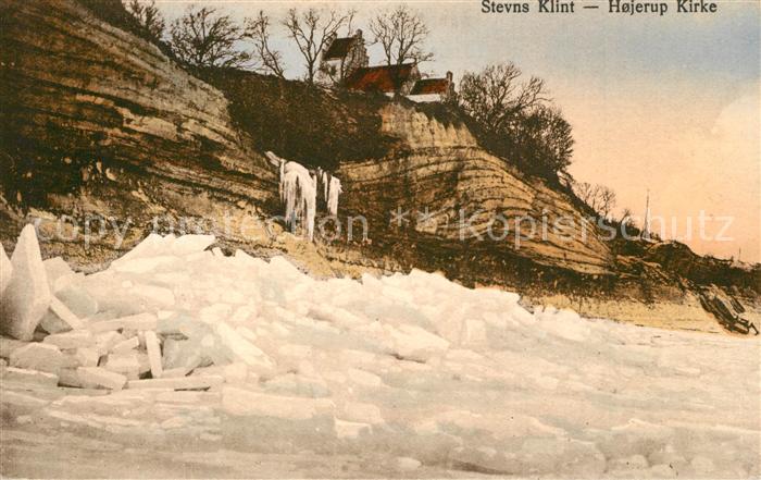Stevns Hoejerup Kirke Klippen Eisschollen