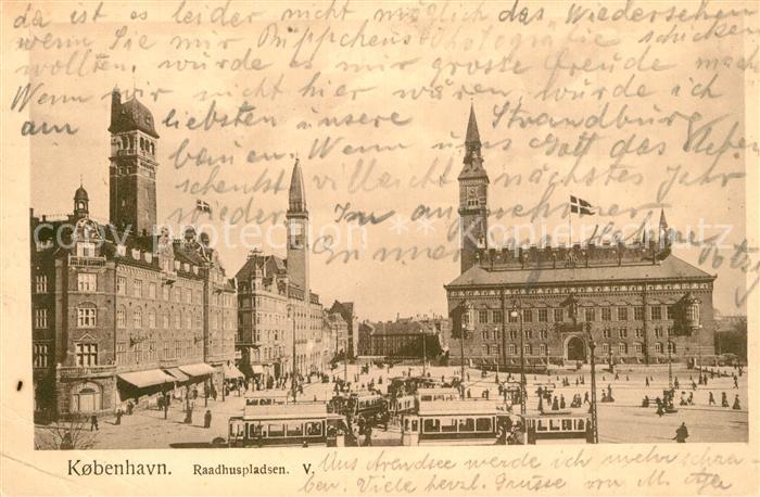 Kobenhavn Raadhusplaesen Strassenbahn