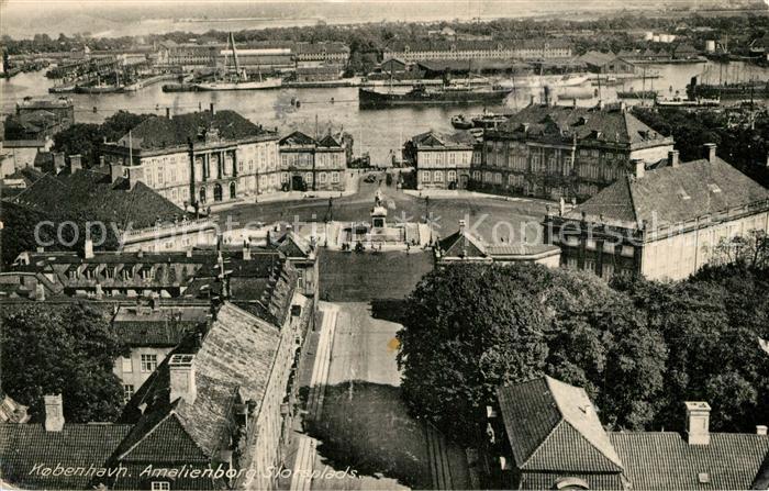Kobenhavn Amalienborg Slotplads Fliegeraufnahme