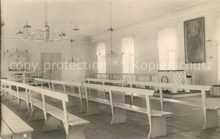 Christiansfeld Daenemark Kirche Betsaal