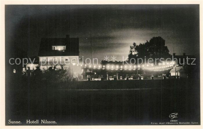 Sunne Hotel Nilsson Nachtaufnahme
